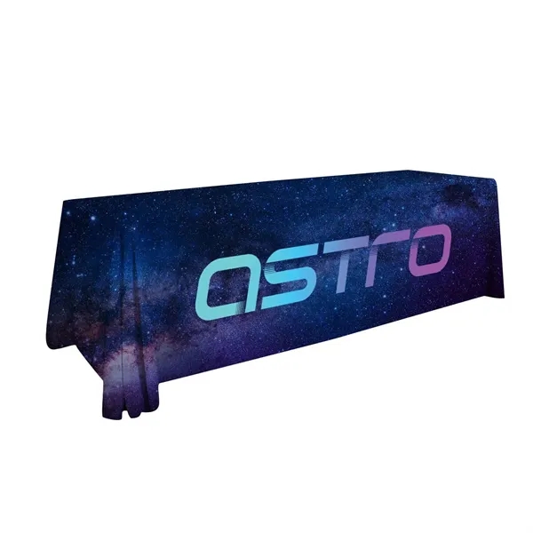 8' polyester table throws with 4 sides, draped corners and a... from ASI 87188 Showdown Displays