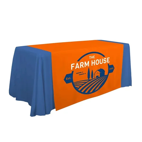 57" x 80" polyester poplin table runner with customization.... from ASI 87188 Showdown Displays