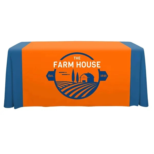 57" x 80" polyester poplin table runner with customization.... from ASI 87188 Showdown Displays