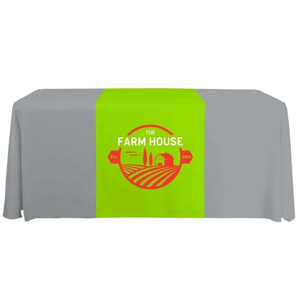 28" x 80" polyester poplin table runner with customization.... from ASI 87188 Showdown Displays
