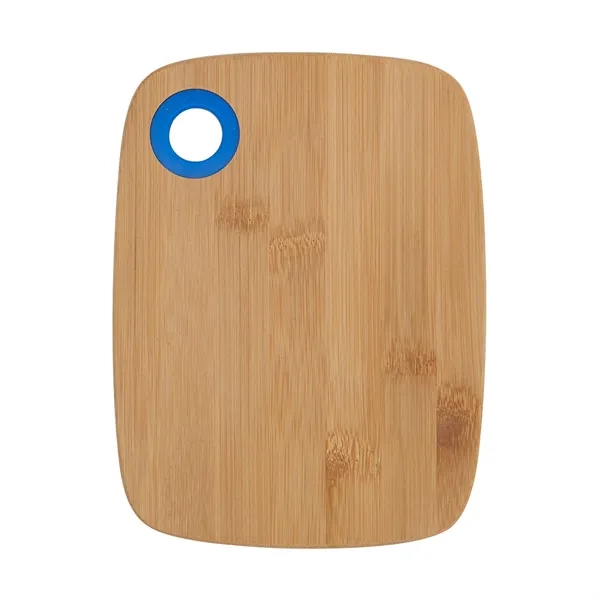 Bamboo cutting board with silicone ring plus laser engraving on 1... from ASI 37218 Athena Promo (tm)
