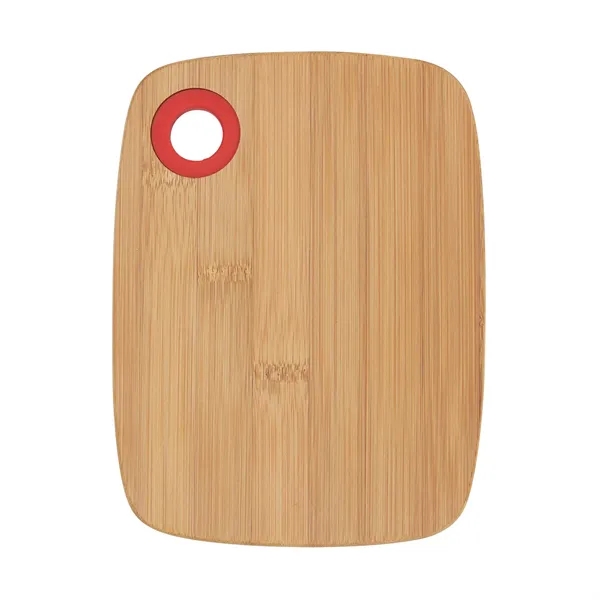 Bamboo cutting board with silicone ring plus laser engraving on 1... from ASI 37218 Athena Promo (tm)