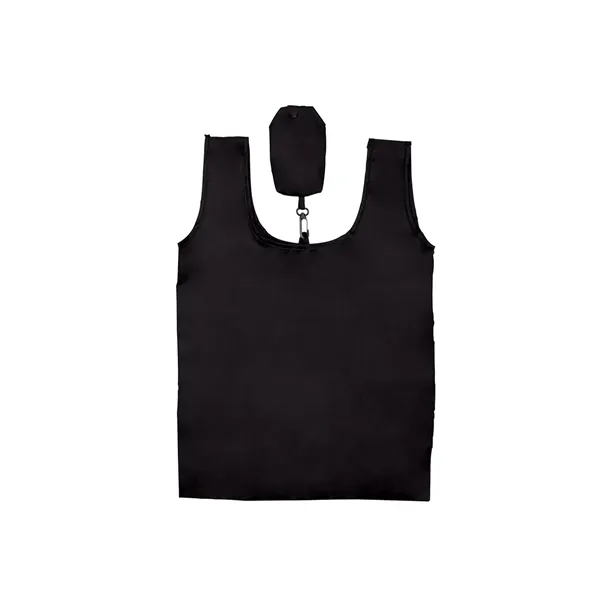 Reusable polyester grocery bag that folds into a storage pouch when... from ASI 34063 alphabroder