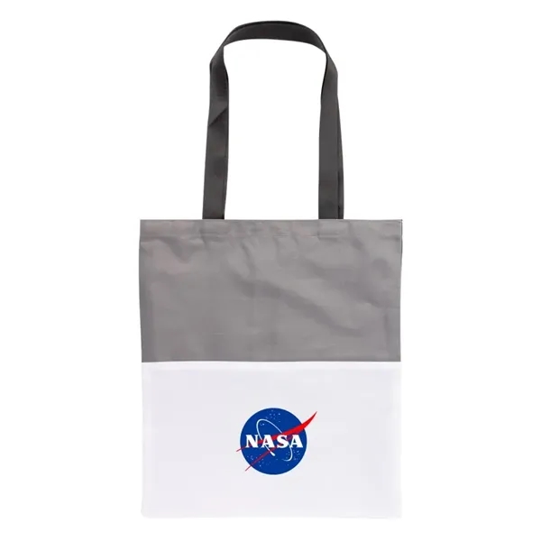 300D RPET tote bag with two-tone design and full-color sublimation on... from ASI 44900 NC Custom (CI/Lanco) / Lanco
