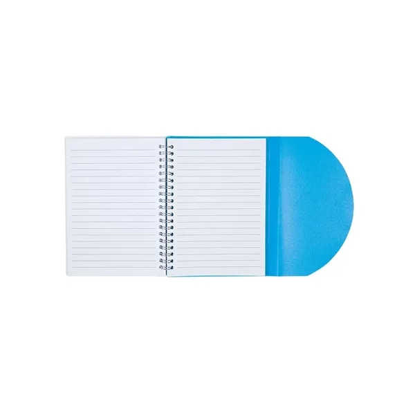 Small wire-bound notebook with flexible fold-over cover, tab-style closure and 60... from ASI 34063 alphabroder