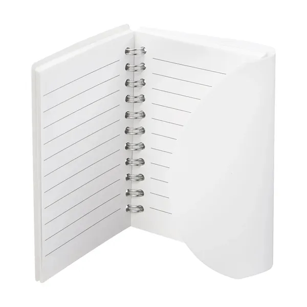 Small wire-bound notebook with flexible fold-over cover, tab-style closure and 60... from ASI 34063 alphabroder