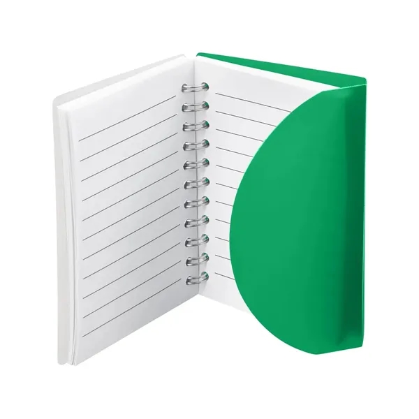 Small wire-bound notebook with flexible fold-over cover, tab-style closure and 60... from ASI 34063 alphabroder