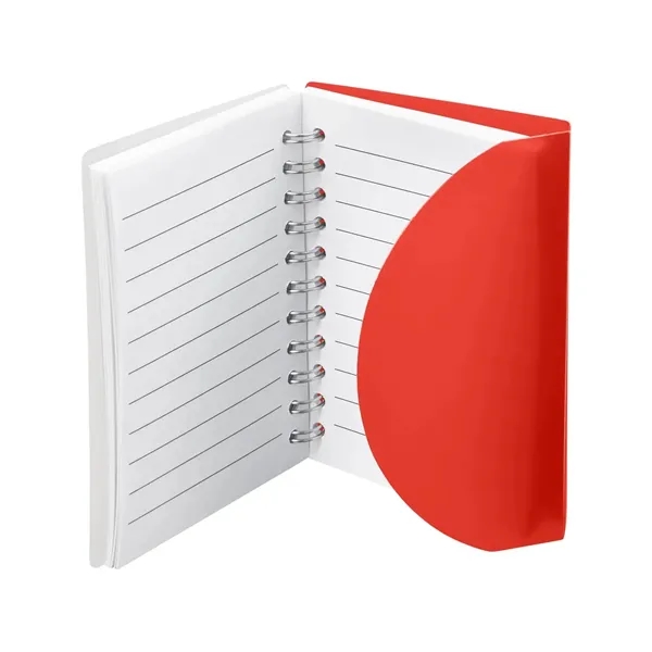 Small wire-bound notebook with flexible fold-over cover, tab-style closure and 60... from ASI 34063 alphabroder