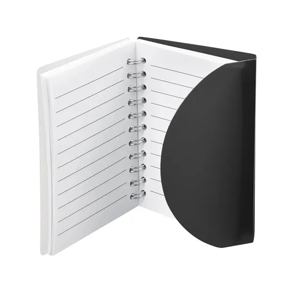 Small wire-bound notebook with flexible fold-over cover, tab-style closure and 60... from ASI 34063 alphabroder