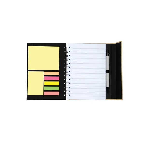Recycled journal with magnetic flap closure, 70 sheets of paper, sticky... from ASI 34063 alphabroder