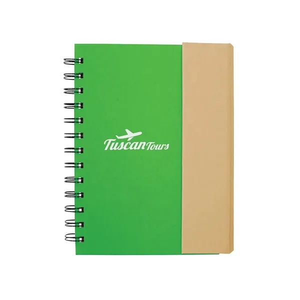 Recycled journal with magnetic flap closure, 70 sheets of paper, sticky... from ASI 34063 alphabroder