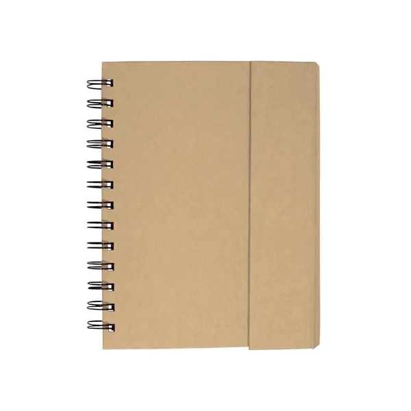 Recycled journal with magnetic flap closure, 70 sheets of paper, sticky... from ASI 34063 alphabroder