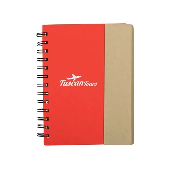 Recycled journal with magnetic flap closure, 70 sheets of paper, sticky... from ASI 34063 alphabroder