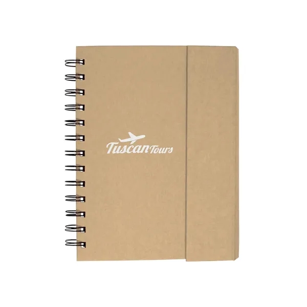 Recycled journal with magnetic flap closure, 70 sheets of paper, sticky... from ASI 34063 alphabroder