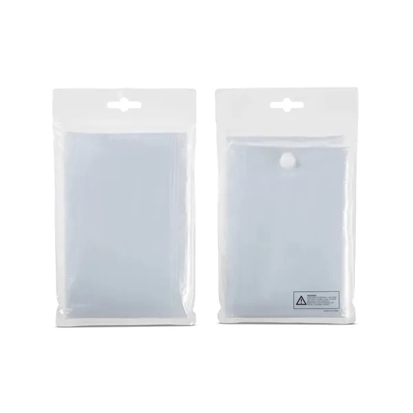Disposable rain poncho with hood and compact pouch with snap closure.... from ASI 34063 alphabroder