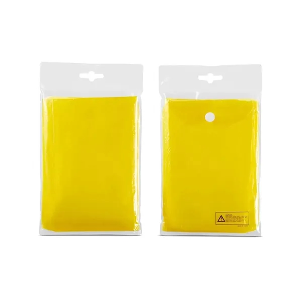Disposable rain poncho with hood and compact pouch with snap closure.... from ASI 34063 alphabroder