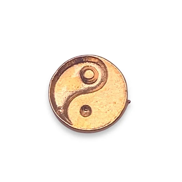 1/2" round lapel pin containing the yin yang symbol. Blank.... from ASI 96235 Wehr Industries Inc