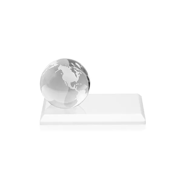 Globe VividPrint™ Award on Rectangle - White... from ASI 84592 St Regis Group / St Regis