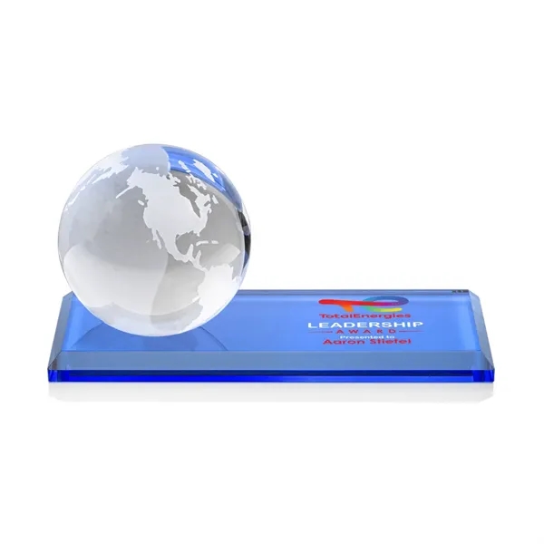 Globe VividPrint™ Award on Rectangle - Sky Blue... from ASI 84592 St Regis Group / St Regis