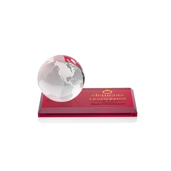 Globe VividPrint™ Award on Rectangle - Red... from ASI 84592 St Regis Group / St Regis