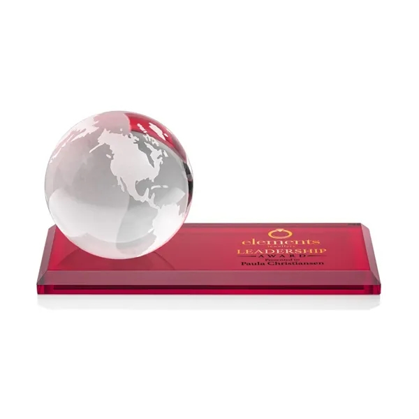 Globe VividPrint™ Award on Rectangle - Red... from ASI 84592 St Regis Group / St Regis