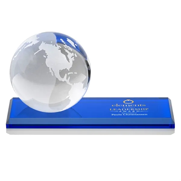 Globe VividPrint™ Award on Rectangle - Blue... from ASI 84592 St Regis Group / St Regis