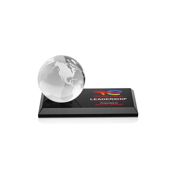 Globe VividPrint™ Award on Rectangle - Black... from ASI 84592 St Regis Group / St Regis