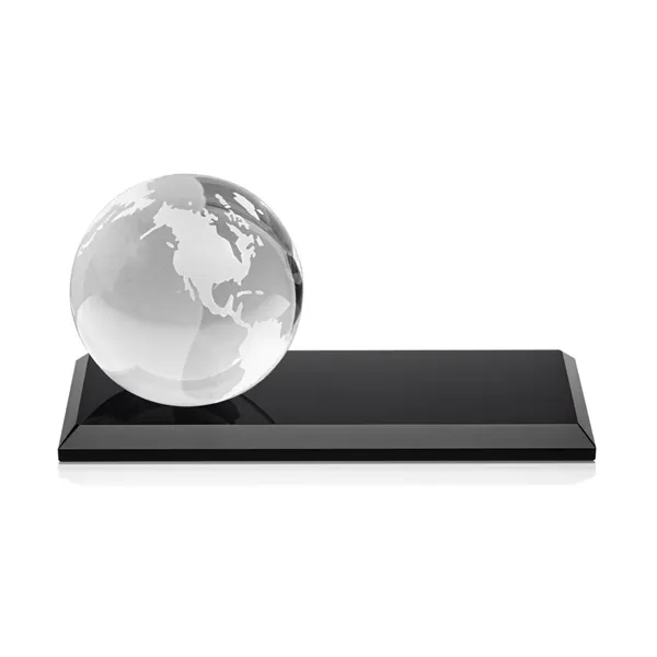 Globe VividPrint™ Award on Rectangle - Black... from ASI 84592 St Regis Group / St Regis