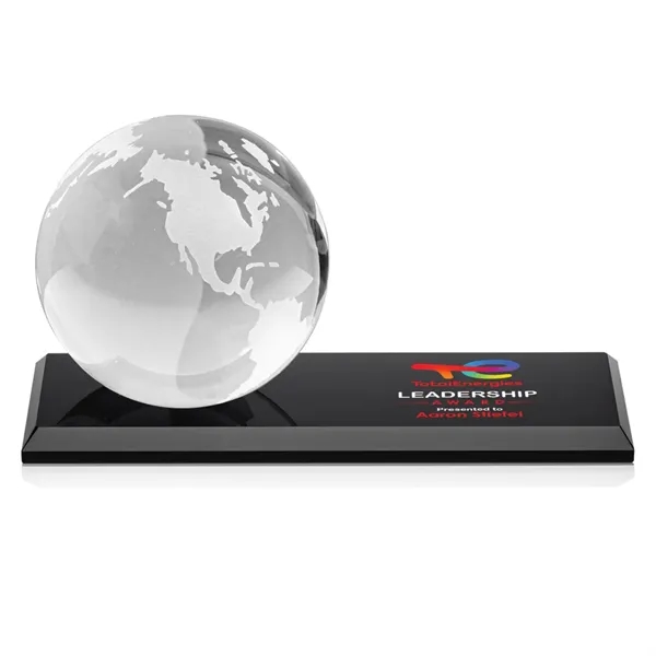 Globe VividPrint™ Award on Rectangle - Black... from ASI 84592 St Regis Group / St Regis