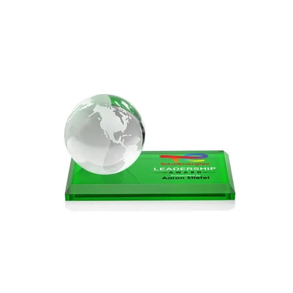Globe VividPrint™ Award on Rectangle - Green... from ASI 84592 St Regis Group / St Regis