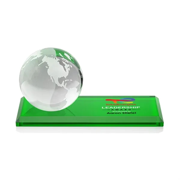 Globe VividPrint™ Award on Rectangle - Green... from ASI 84592 St Regis Group / St Regis