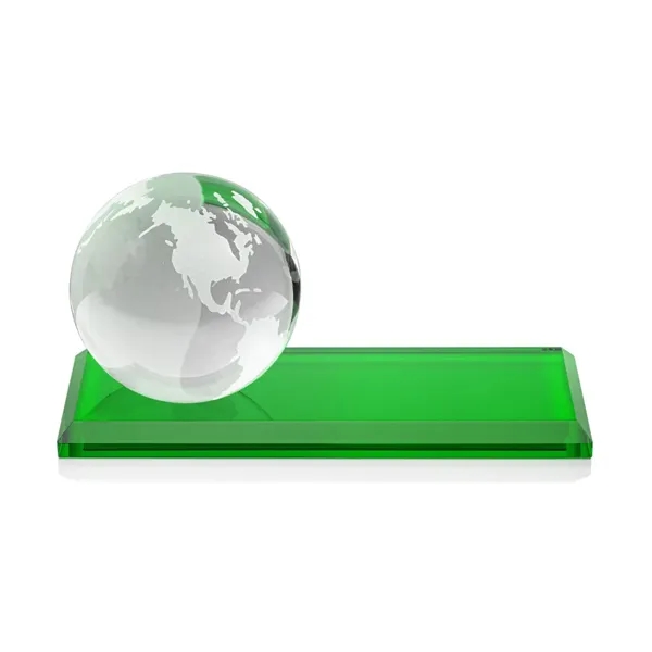 Globe VividPrint™ Award on Rectangle - Green... from ASI 84592 St Regis Group / St Regis