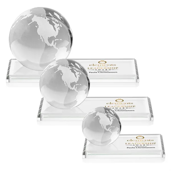 Globe VividPrint™ Award on Rectangle Base - Clear... from ASI 84592 St Regis Group / St Regis