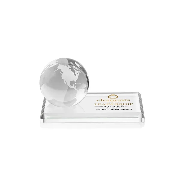 Globe VividPrint™ Award on Rectangle Base - Clear... from ASI 84592 St Regis Group / St Regis