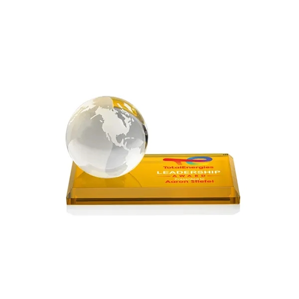 Globe VividPrint™ Award on Rectangle Base - Amber... from ASI 84592 St Regis Group / St Regis