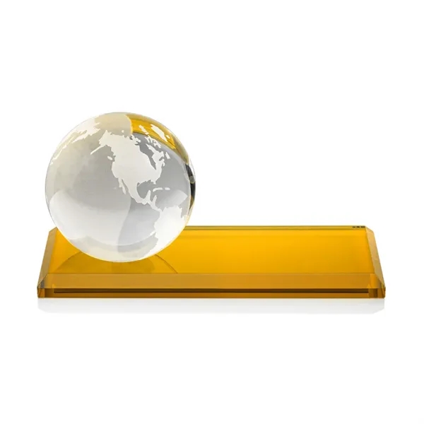 Globe VividPrint™ Award on Rectangle Base - Amber... from ASI 84592 St Regis Group / St Regis
