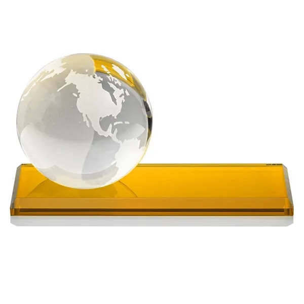 Globe VividPrint™ Award on Rectangle Base - Amber... from ASI 84592 St Regis Group / St Regis