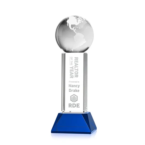 Globe Award on Stowe Base - Blue... from ASI 84592 St Regis Group / St Regis