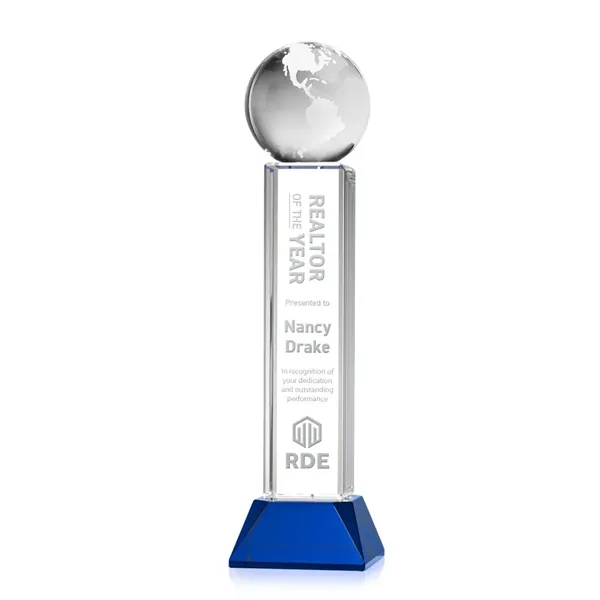 Globe Award on Stowe Base - Blue... from ASI 84592 St Regis Group / St Regis