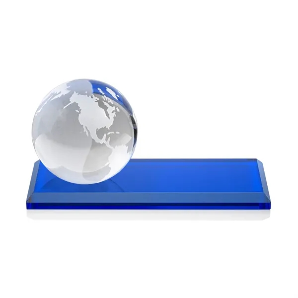 Globe Award on Rectangle Base - Blue... from ASI 84592 St Regis Group / St Regis