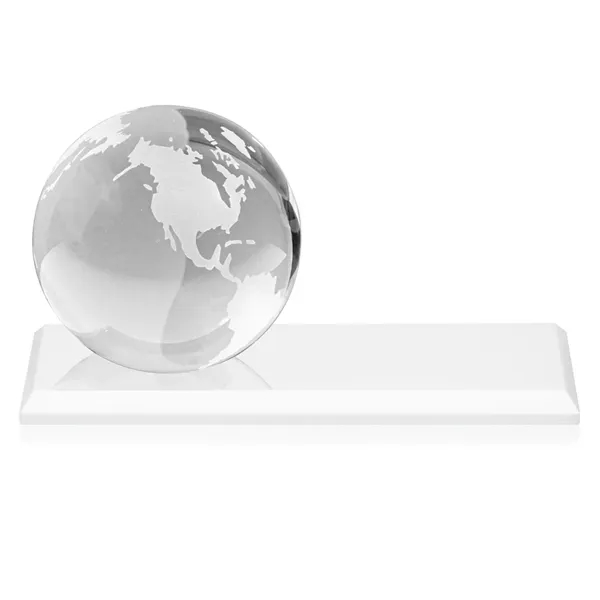 Globe Award on Rectangle Base - White... from ASI 84592 St Regis Group / St Regis