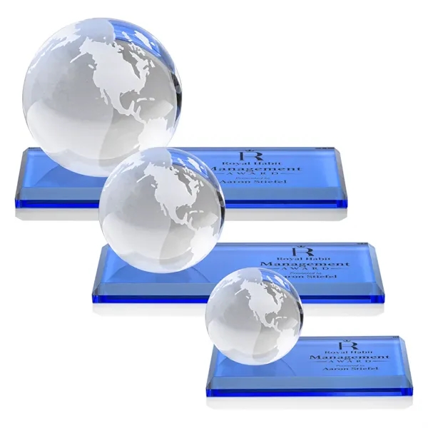Globe Award on Rectangle Award - Sky Blue... from ASI 84592 St Regis Group / St Regis
