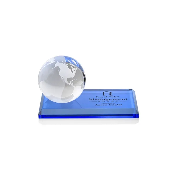 Globe Award on Rectangle Award - Sky Blue... from ASI 84592 St Regis Group / St Regis