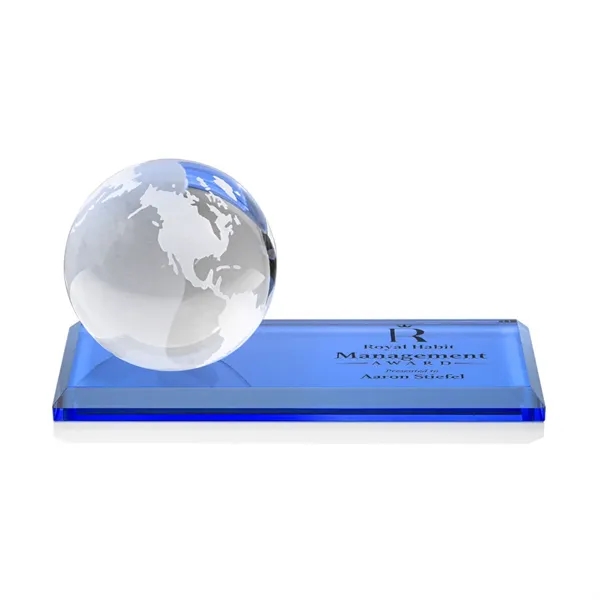Globe Award on Rectangle Award - Sky Blue... from ASI 84592 St Regis Group / St Regis