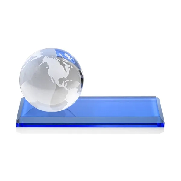 Globe Award on Rectangle Award - Sky Blue... from ASI 84592 St Regis Group / St Regis