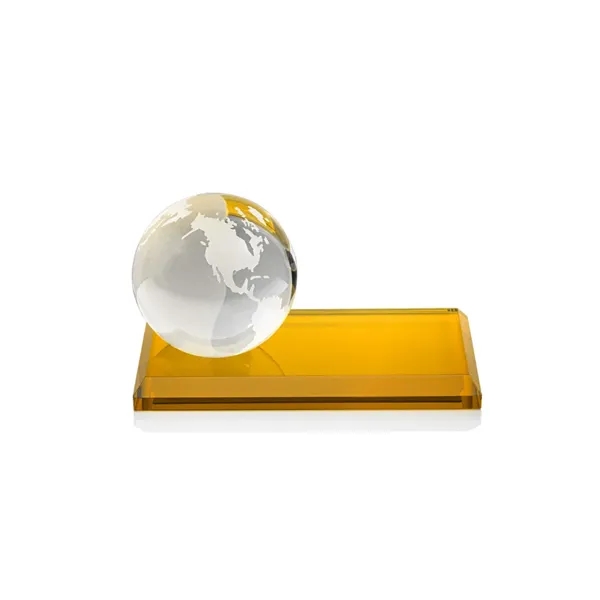 Globe Award on Rectangle Base - Amber... from ASI 84592 St Regis Group / St Regis