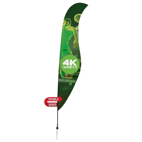 17' sabre sail sign with ground spike and double-sided, dye sublimation... from ASI 87188 Showdown Displays