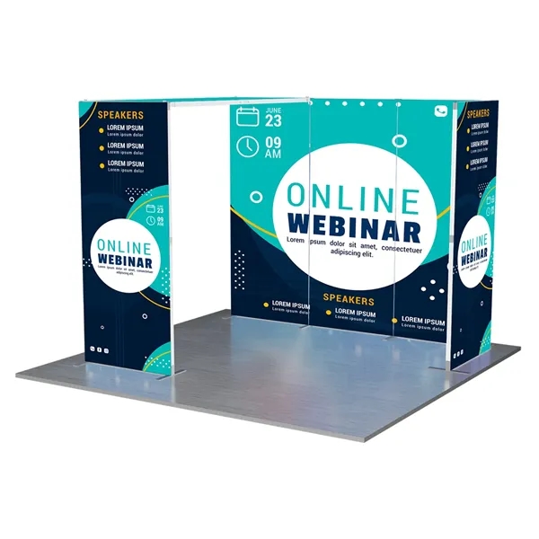 Folding SEG Display Kit B - 10ft Booth Display. Aluminum frame,... from ASI 49891 Discount Marketing Products / DMP