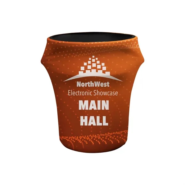 55 gallon trash can wraps with dye sublimated graphics.... from ASI 87188 Showdown Displays