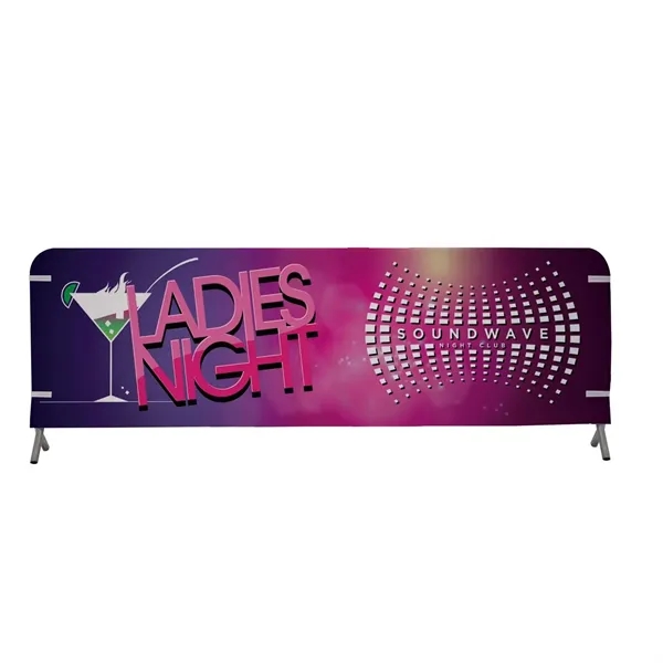 10' barricade cover made of opaque scrim vinyl with customization.... from ASI 87188 Showdown Displays